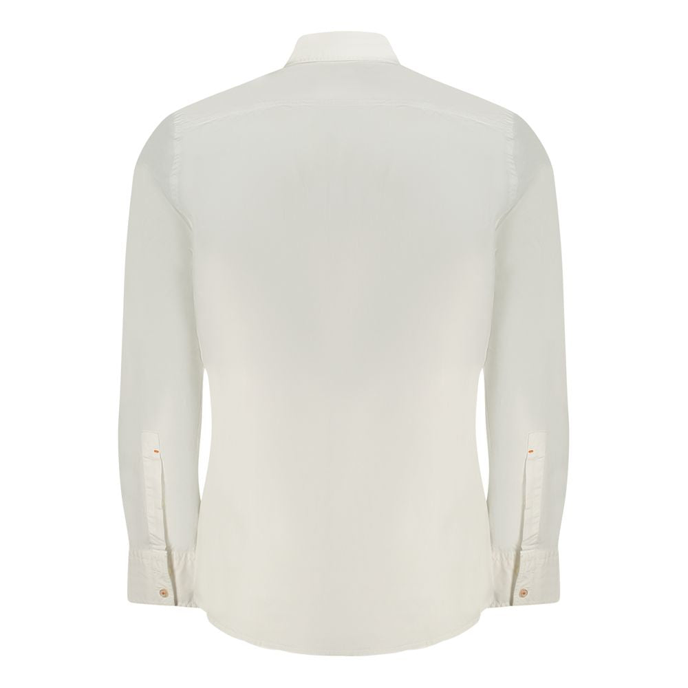 White Cotton Men Shirt