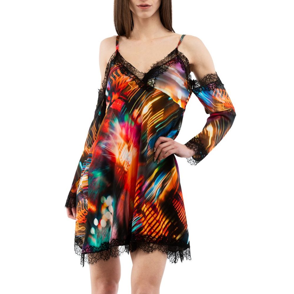 Gray Viscose Cocktail Dress