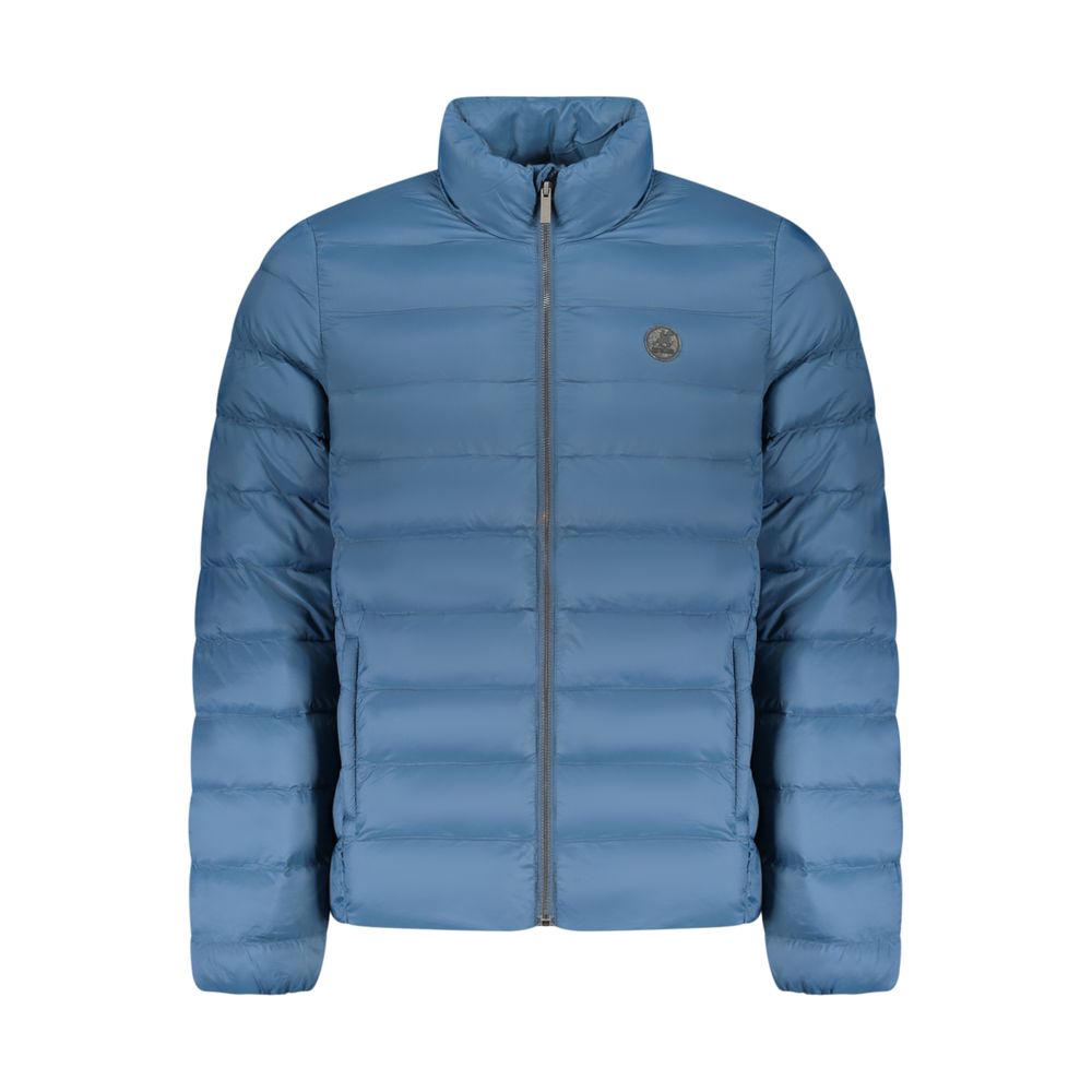 Blu Polyester Men's Jacket