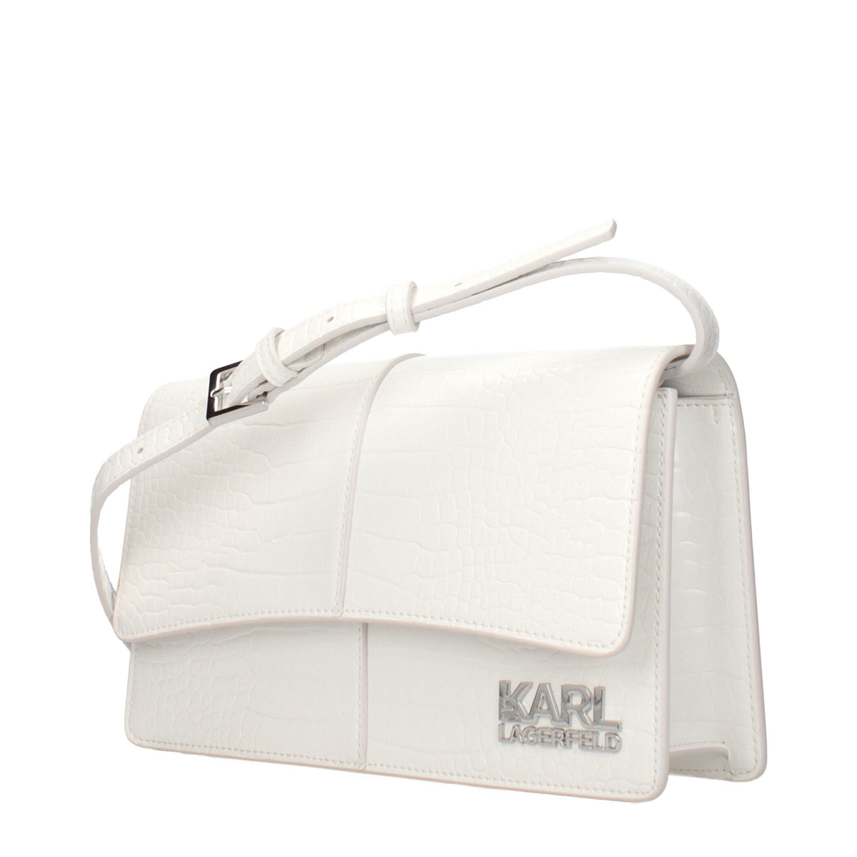 White Polyethylene Crossbody Bag