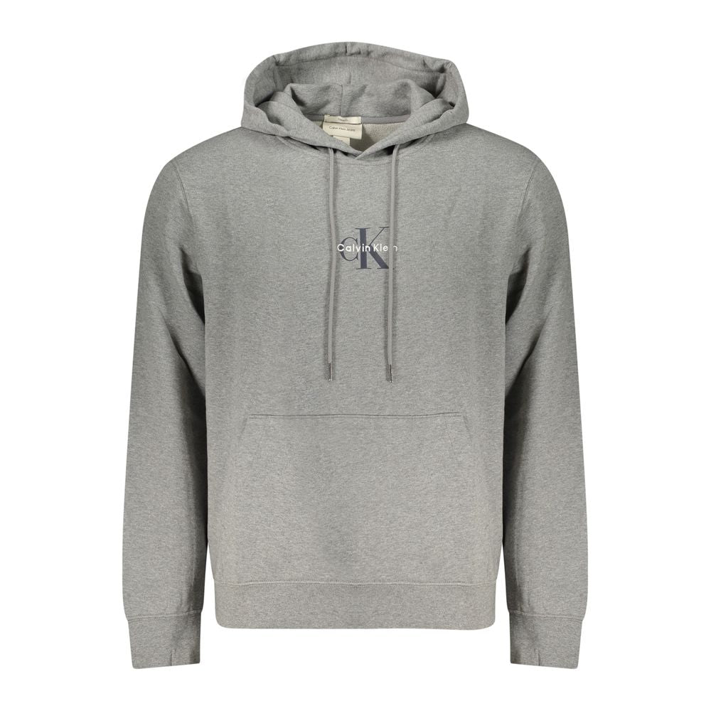 Gray Cotton Men's Hoodie