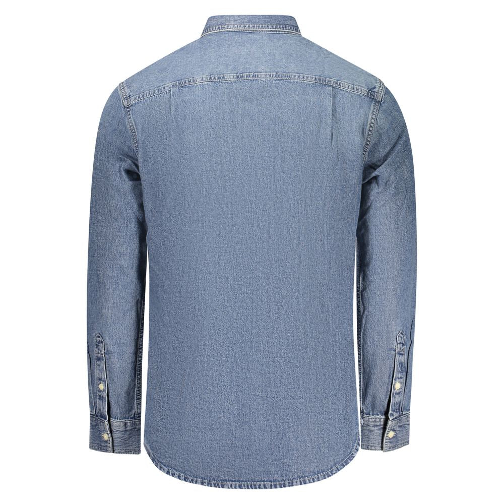 Blue Cotton Men's Shirt