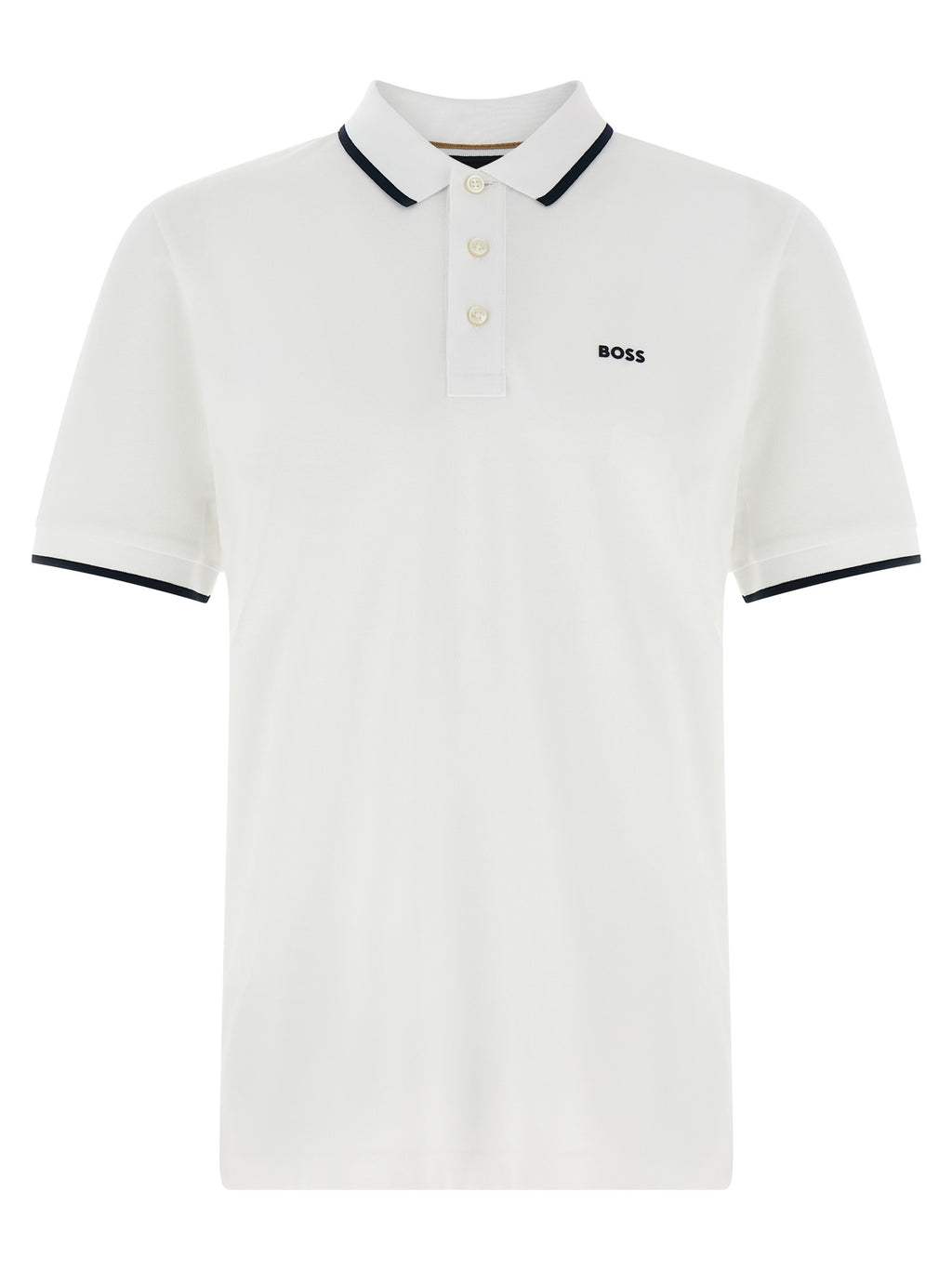 White Cotton Polo Shirt