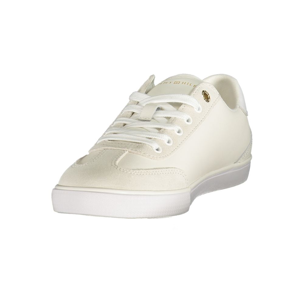 White Polyurethane Women's Sneaker