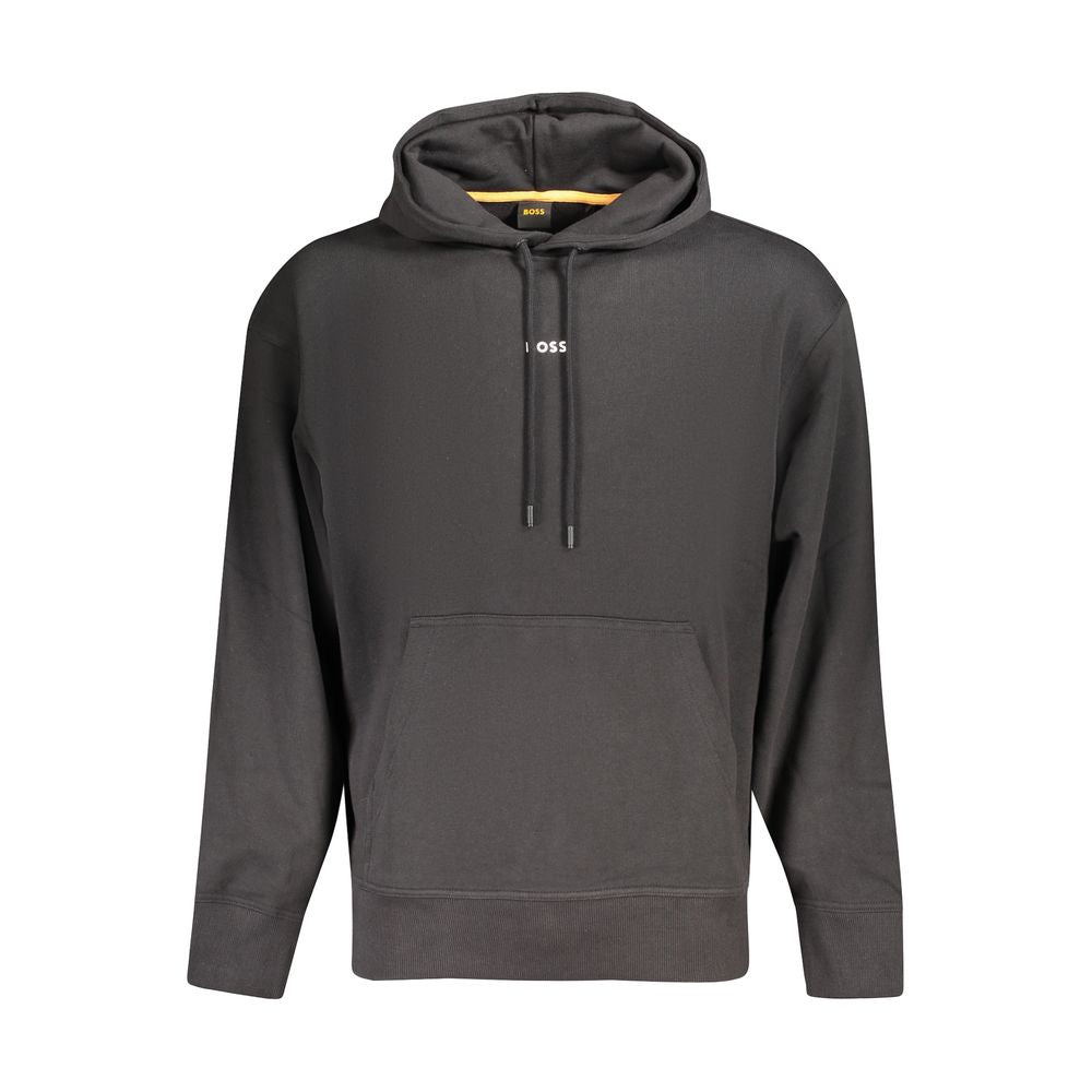 Black Cotton Men's Hoodie