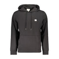 Black Cotton Men Hoodie