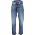 Blue Cotton Men's Jean Refined with Tapered Silhouette