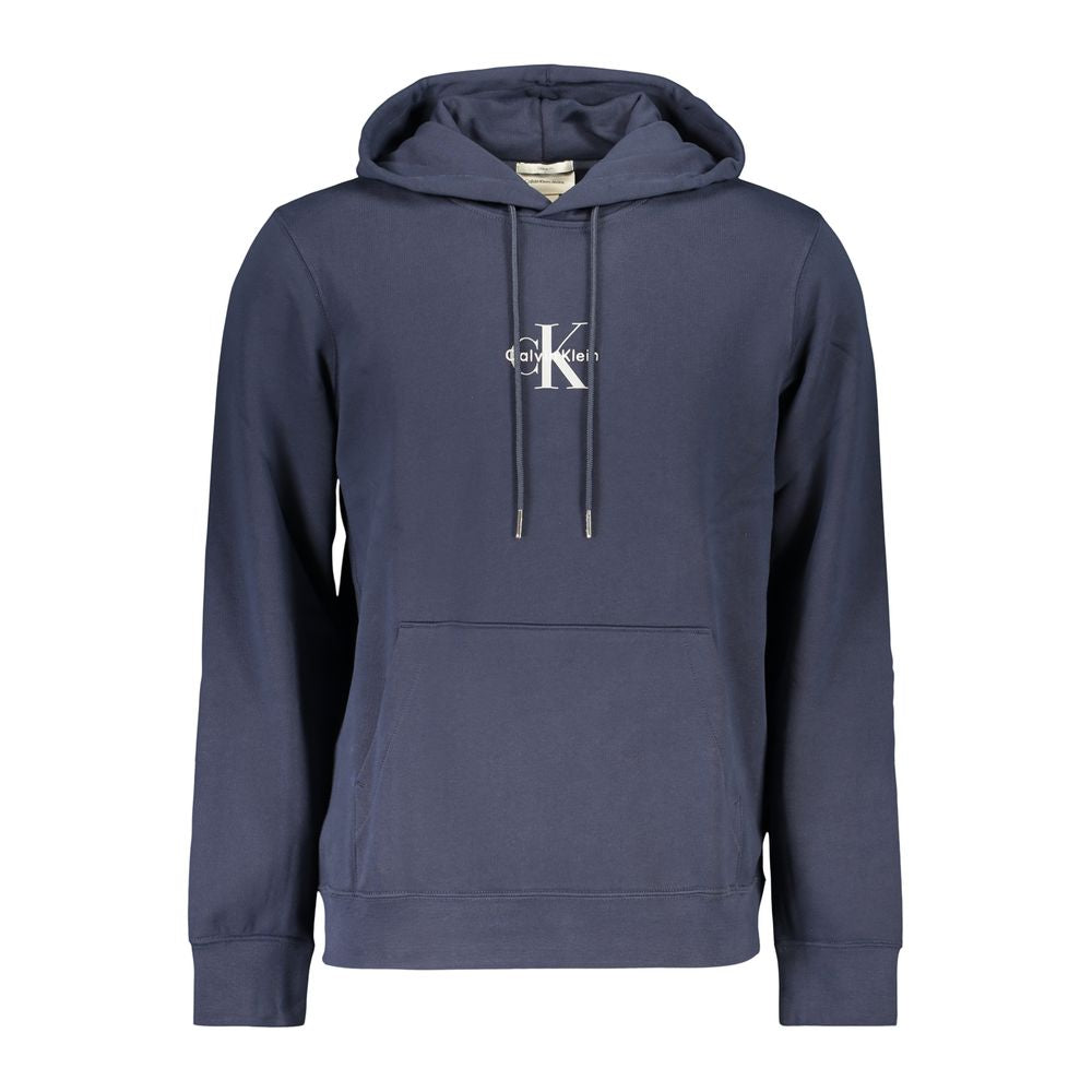 Blue Cotton Men Sweater