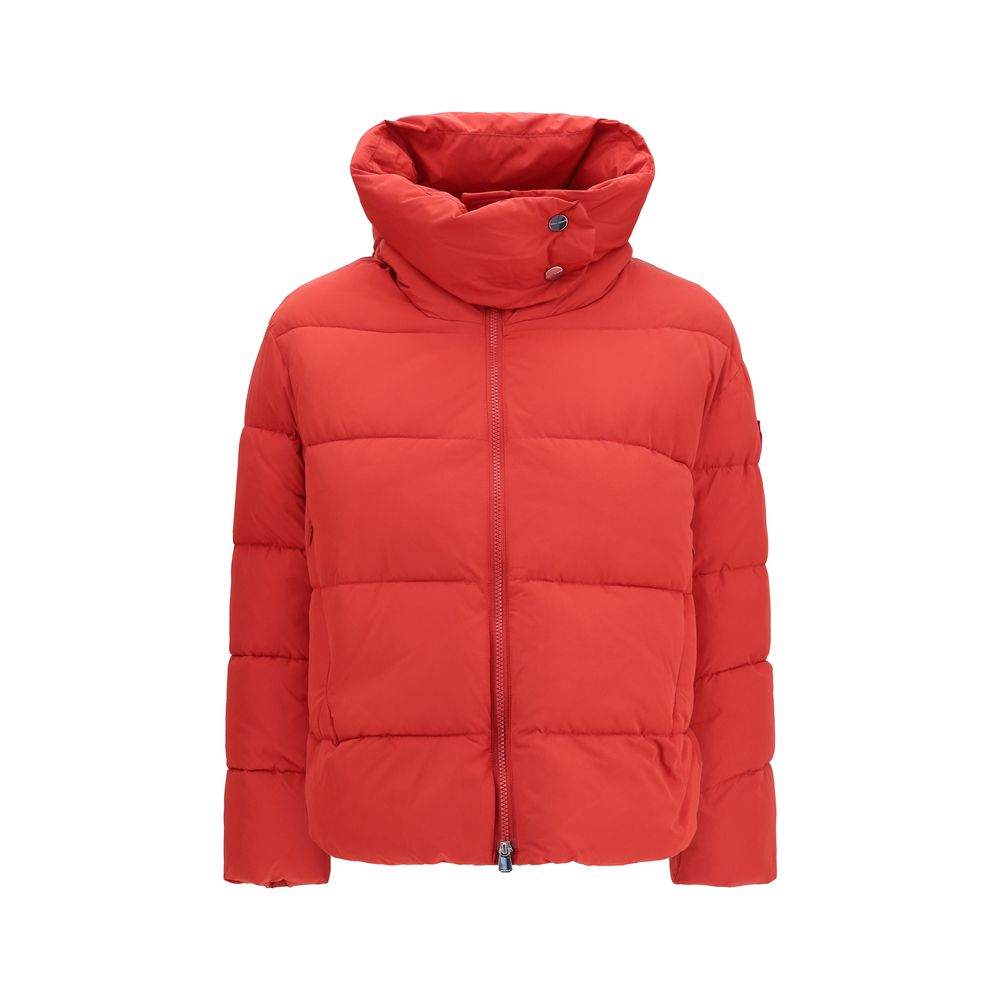 Red Nylon Full-Length Jacket