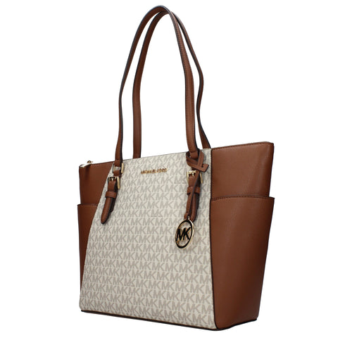Beige Leather Shoulder Bag