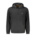 Black Cotton Men's Hooded Sweatshirt