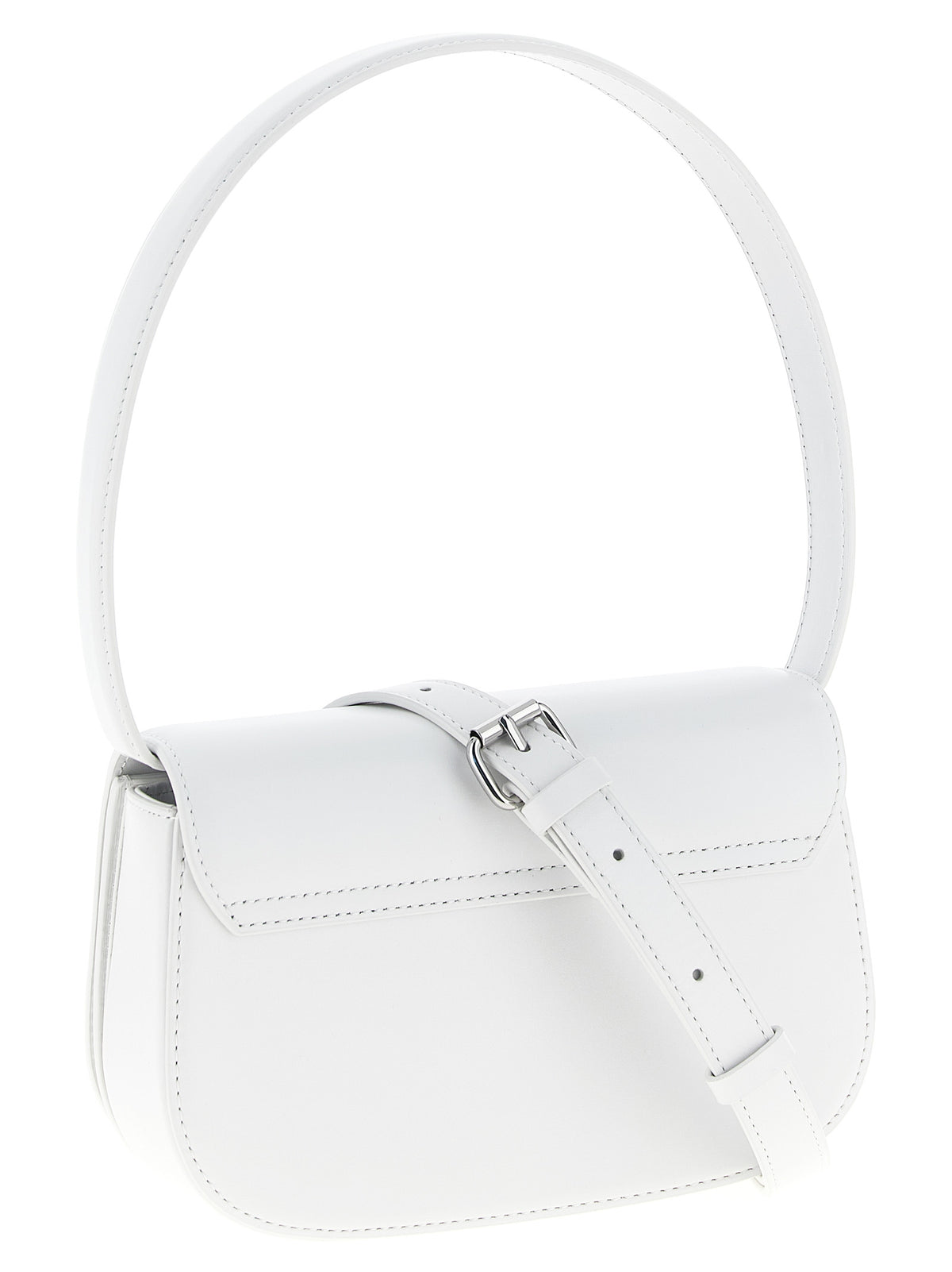 White Cowhide Shoulder Bag