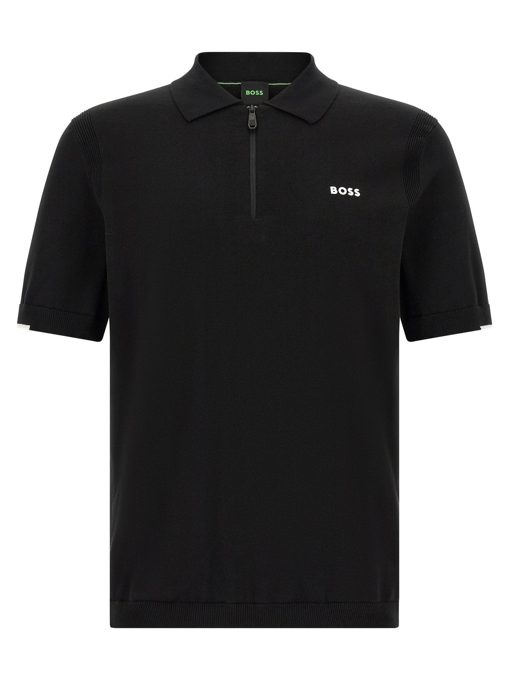 Black Cotton Polo Shirt