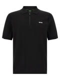 Black Cotton Polo Shirt