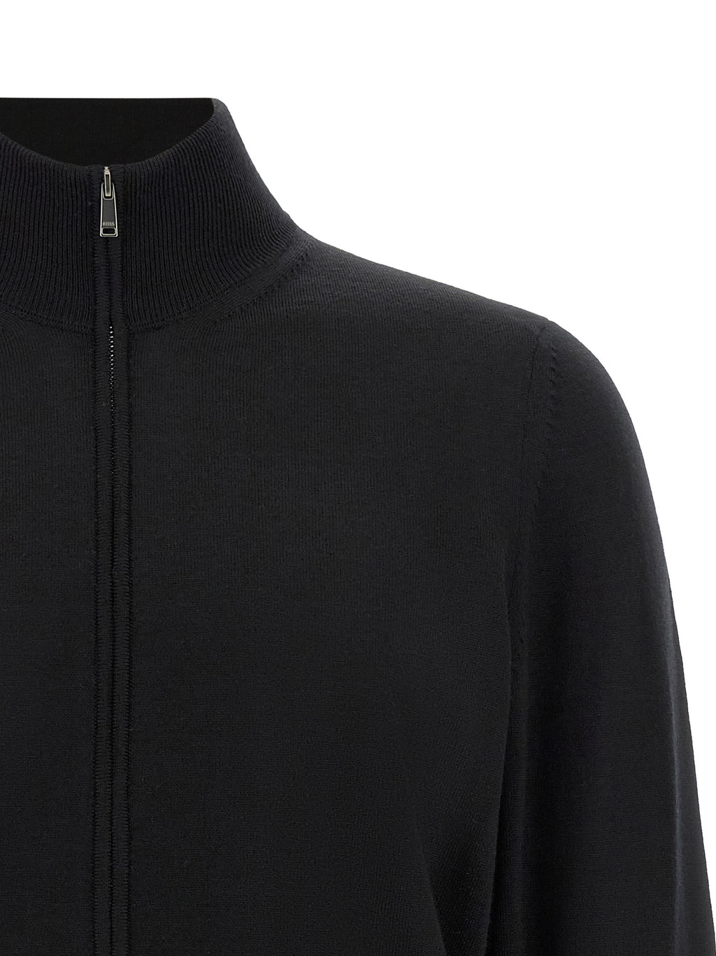 Black Virgin Wool Cardigan