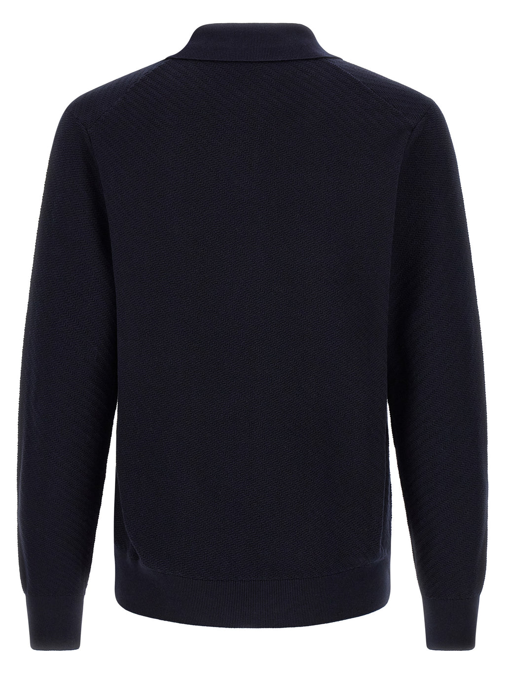Blue Cotton Polo Shirt