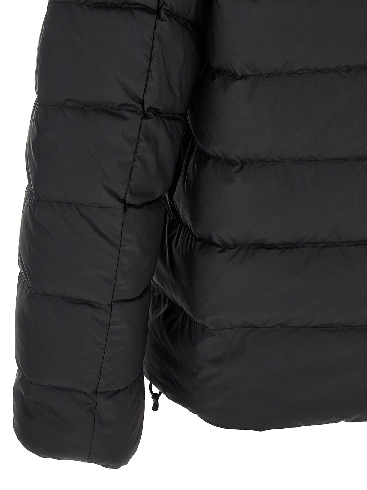 Black Polyester Full-Length Jacket
