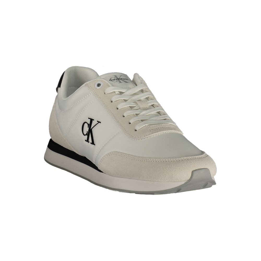 White Polyurethane Men's Sneaker