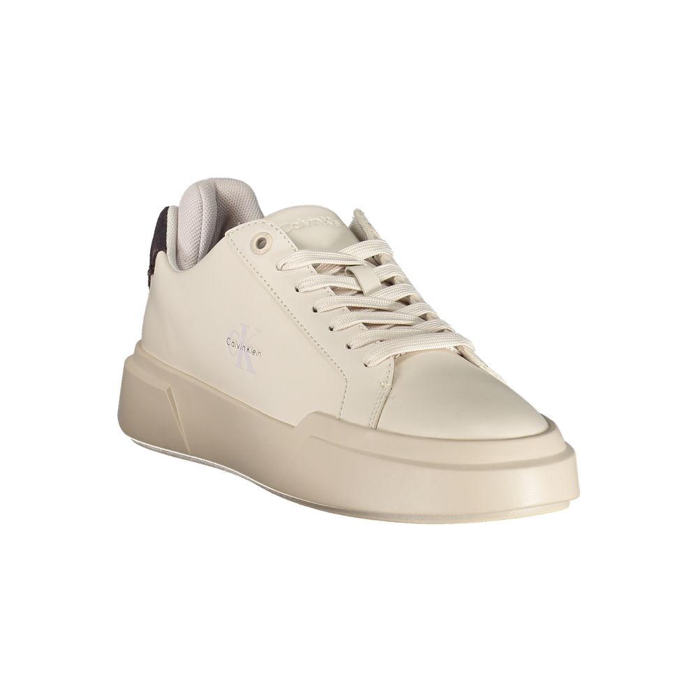 White Polyurethane Women's Sneaker