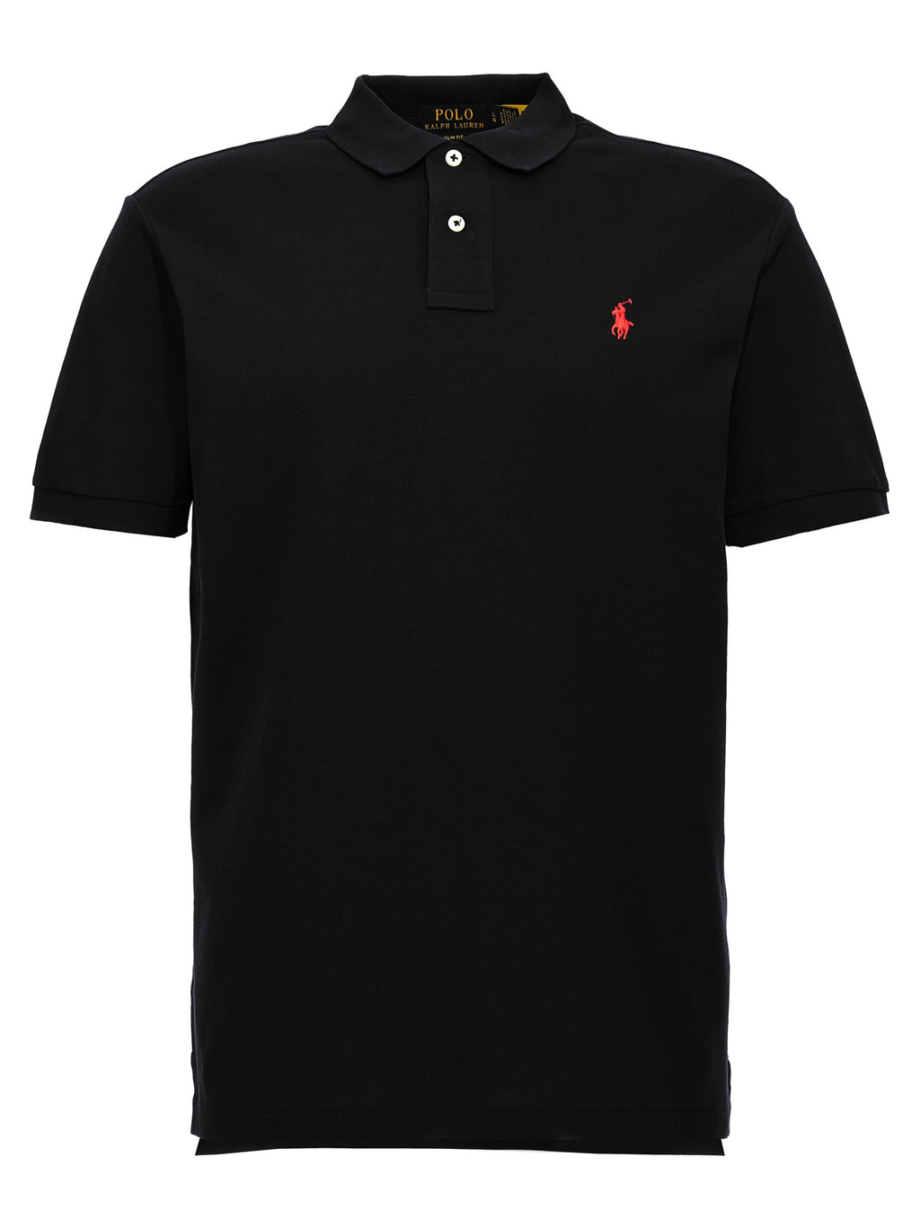 Black Cotton Polo Shirt