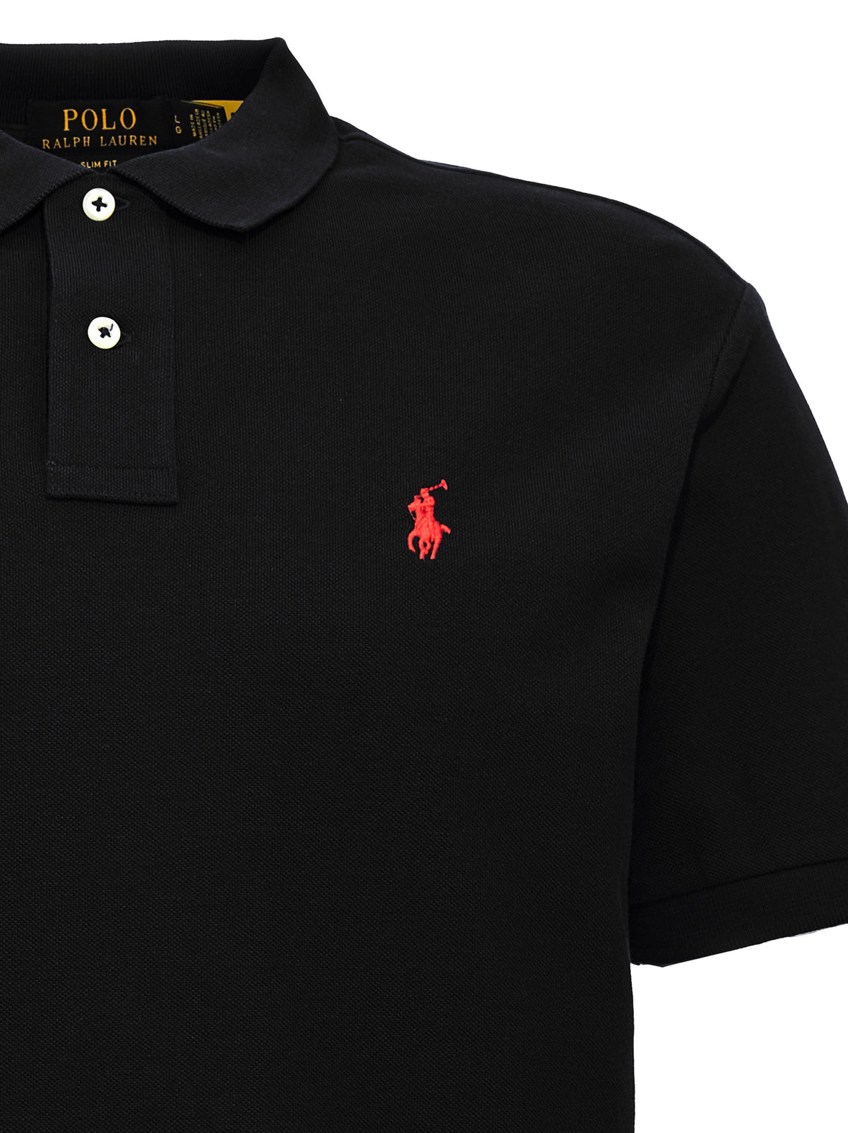 Black Cotton Polo Shirt