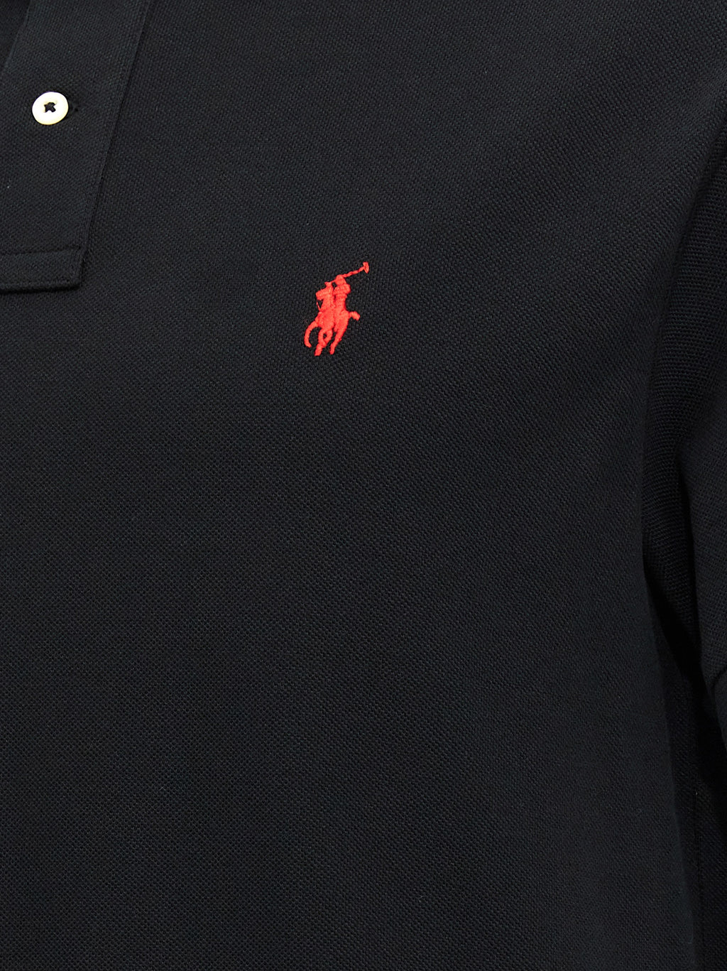 Black Cotton Polo Shirt