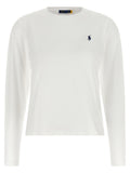 White Cotton Long Sleeve T-Shirt