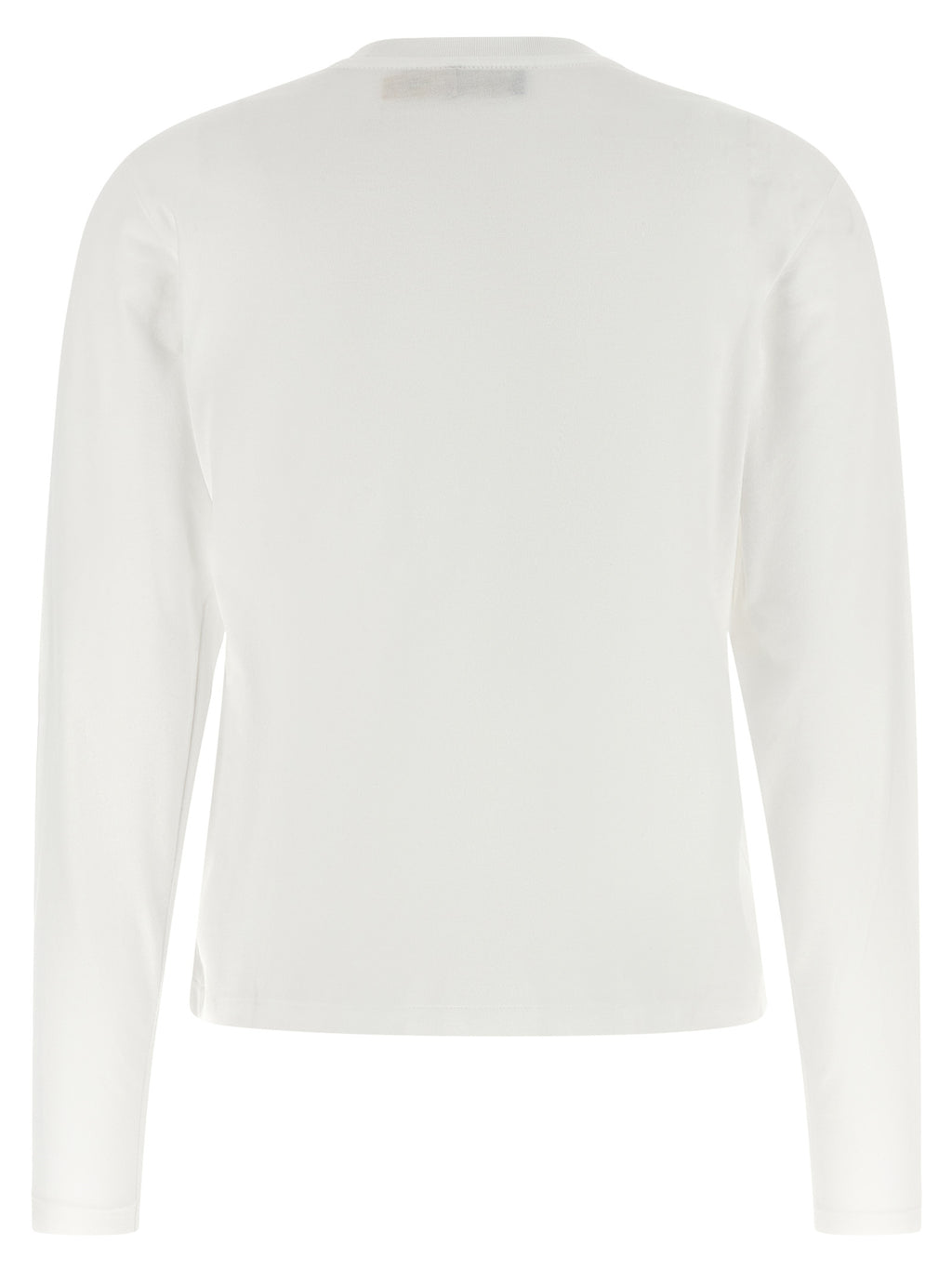 White Cotton Long Sleeve T-Shirt