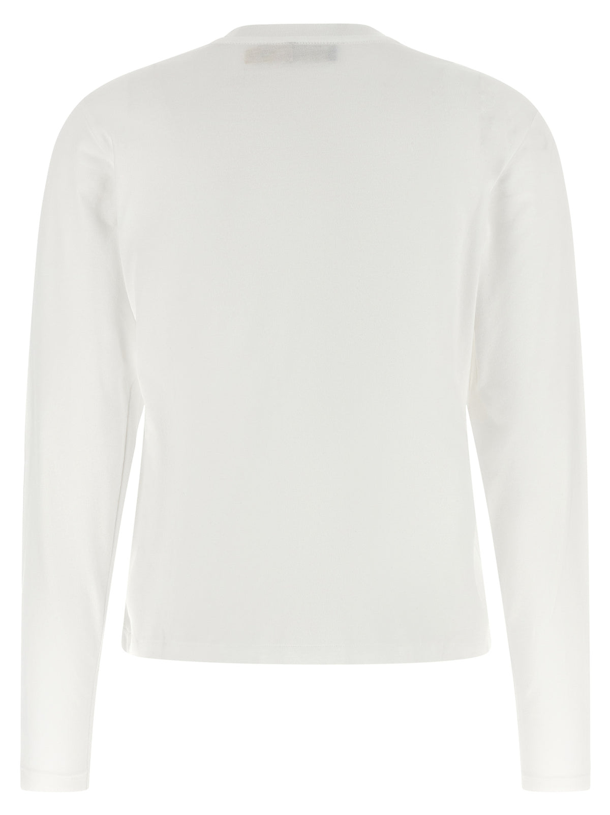 White Cotton Long Sleeve T-Shirt