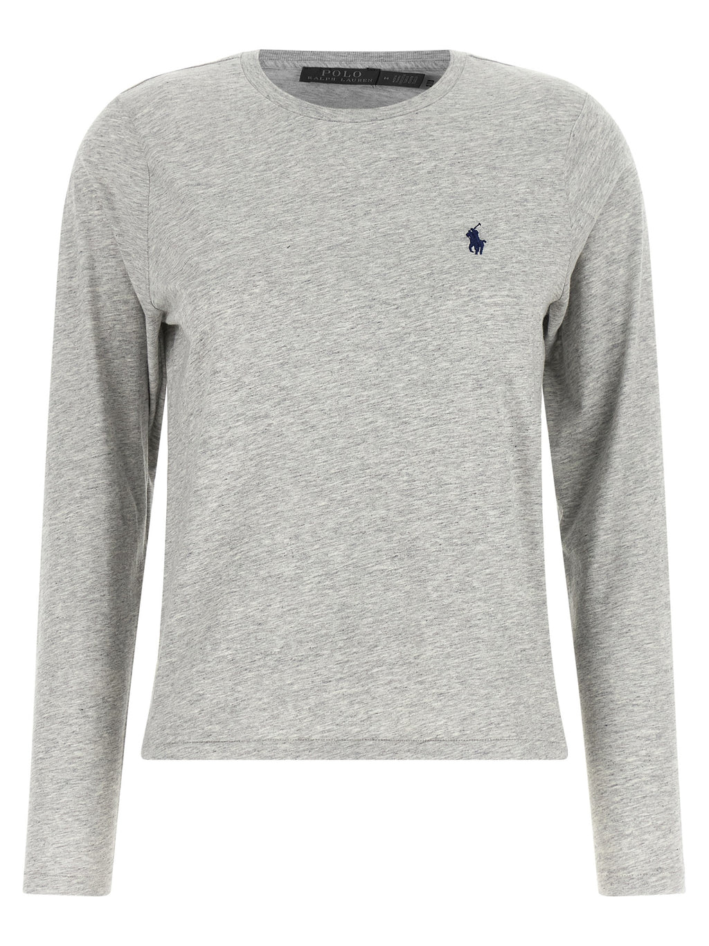 Gray Cotton Long Sleeve T-Shirt