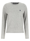 Gray Cotton Long Sleeve T-Shirt