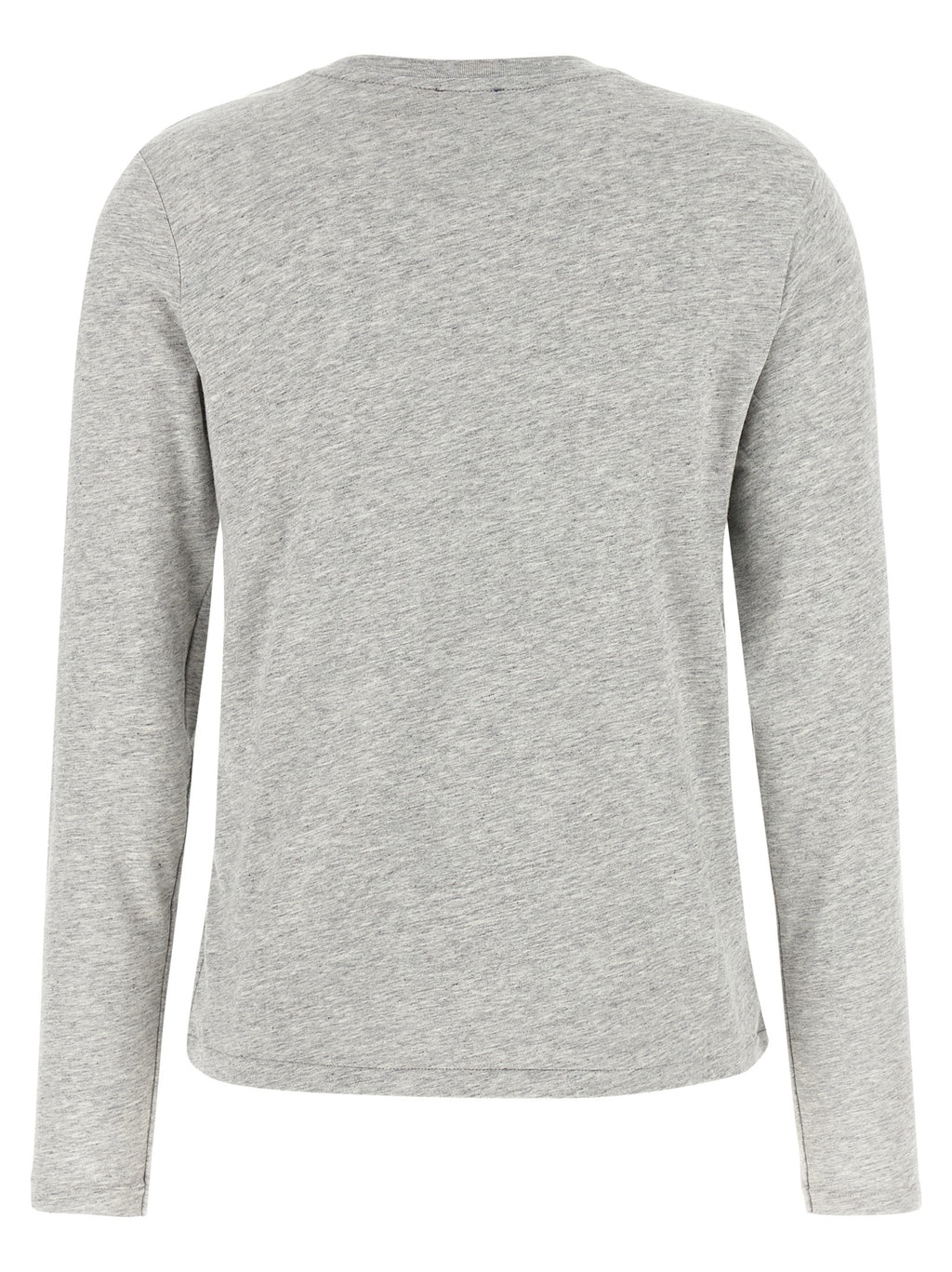 Gray Cotton Long Sleeve T-Shirt