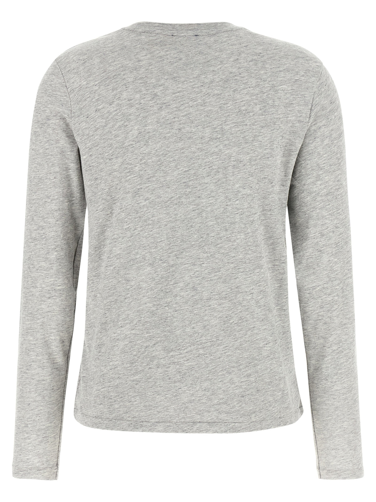 Gray Cotton Long Sleeve T-Shirt