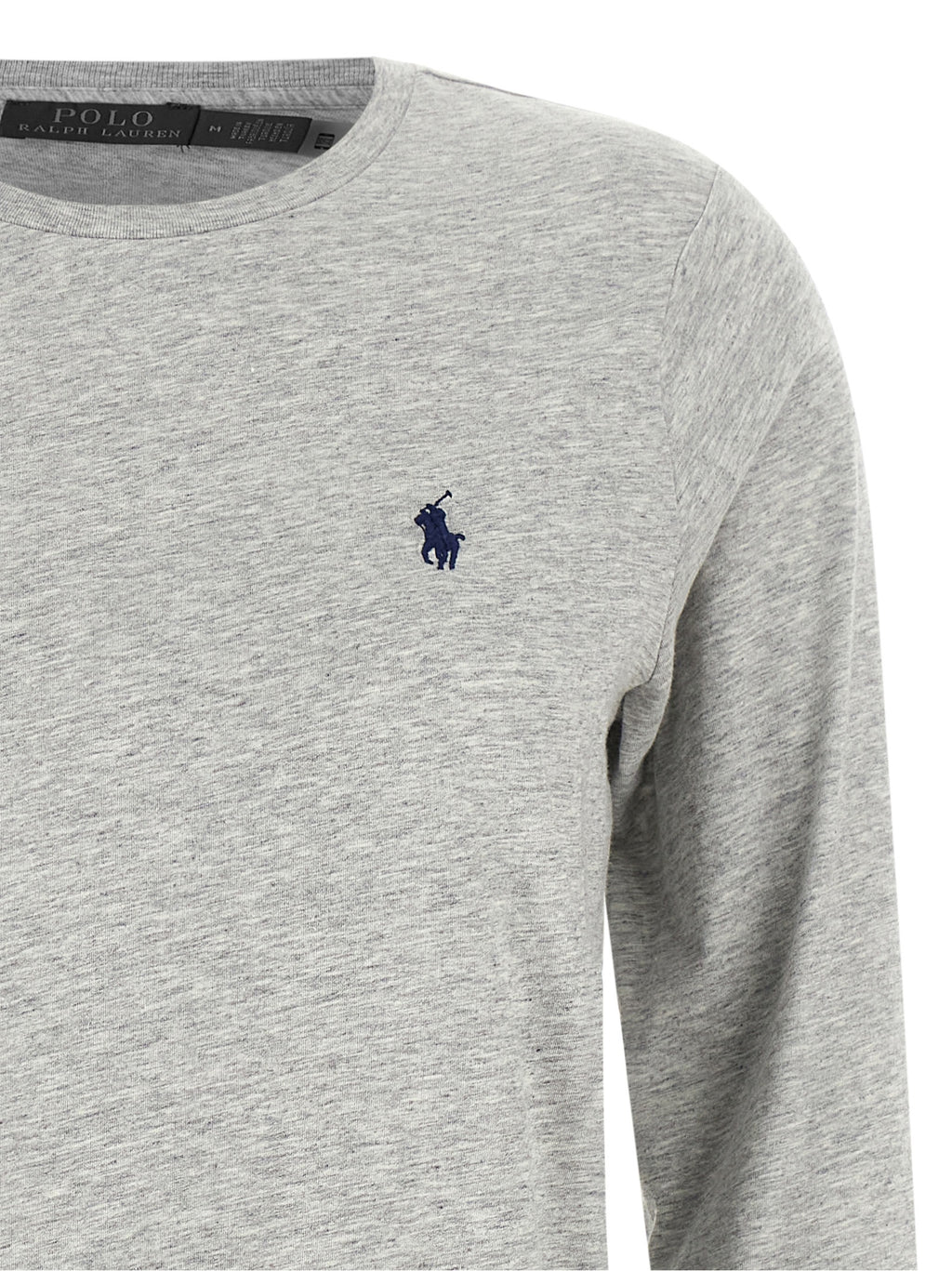 Gray Cotton Long Sleeve T-Shirt