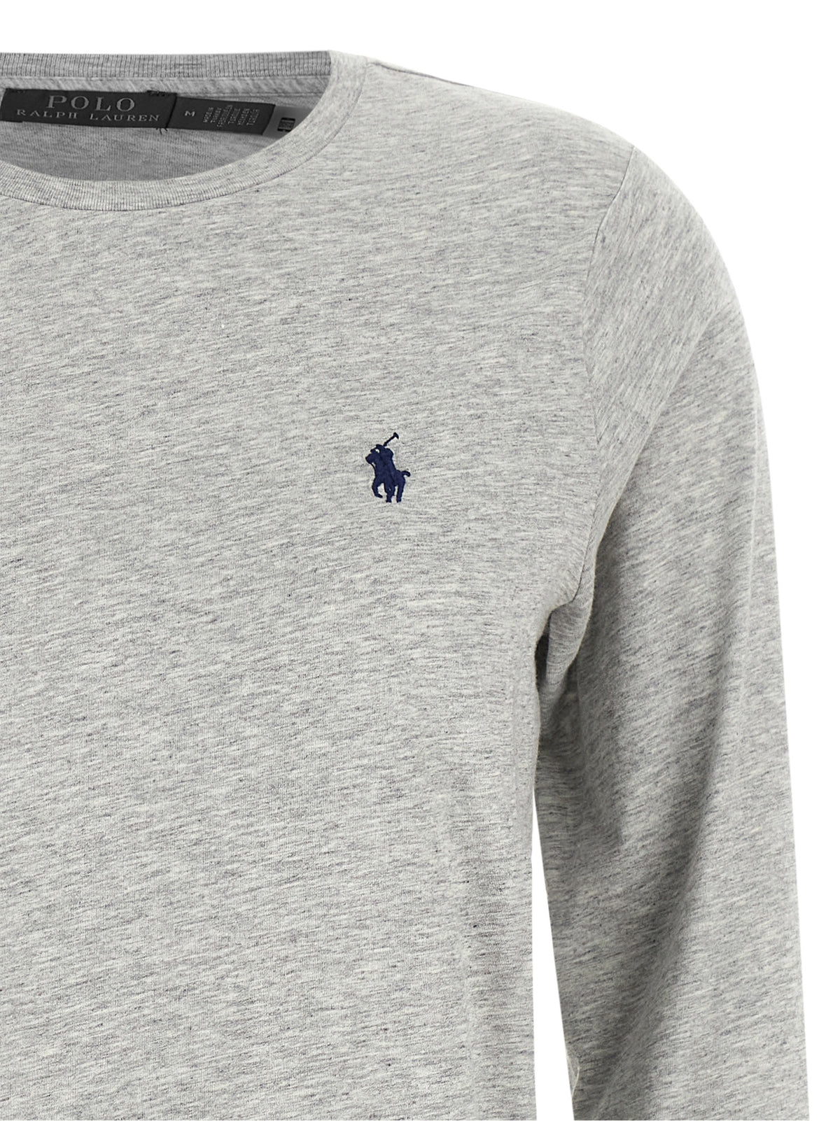Gray Cotton Long Sleeve T-Shirt