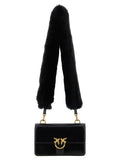 Black Calfskin Shoulder Bag