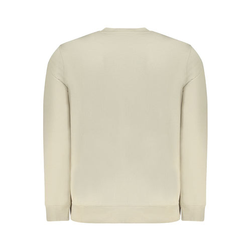 Beige Cotton Men Sweatshirt