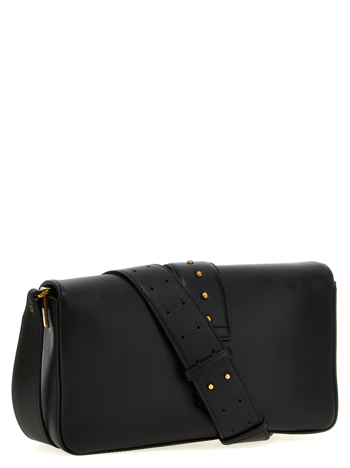 Black Calfskin Shoulder Bag