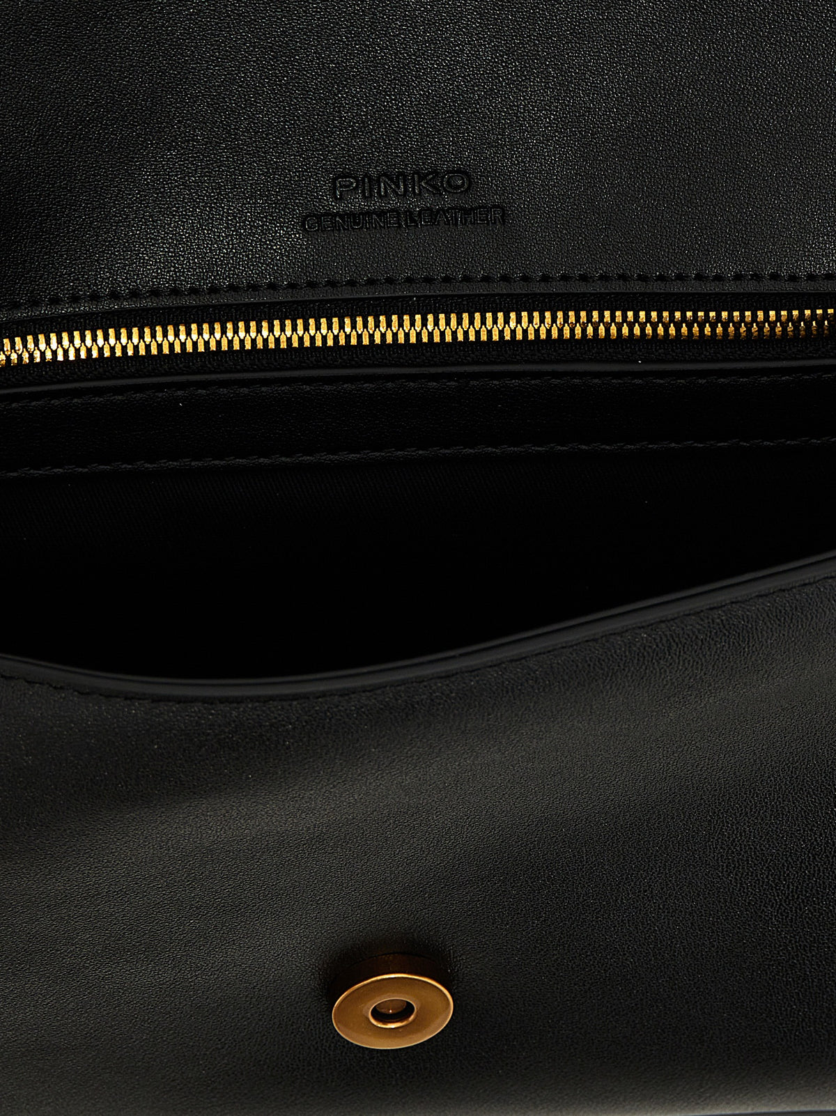 Black Calfskin Shoulder Bag