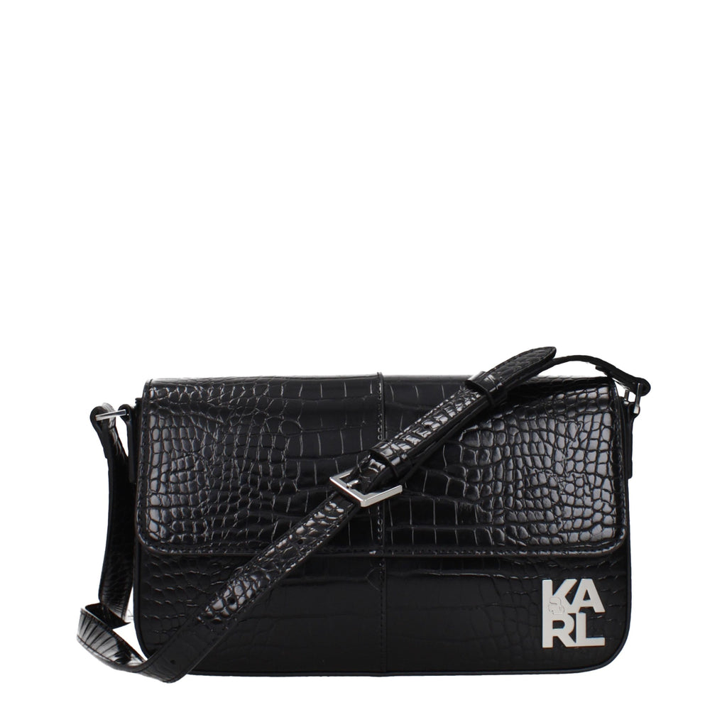 Black Polyethylene Shoulder Bag