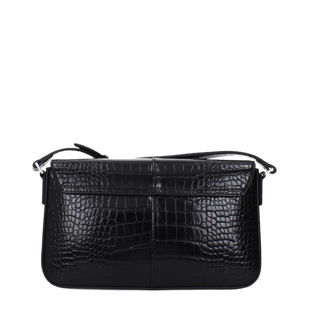 Black Polyethylene Shoulder Bag
