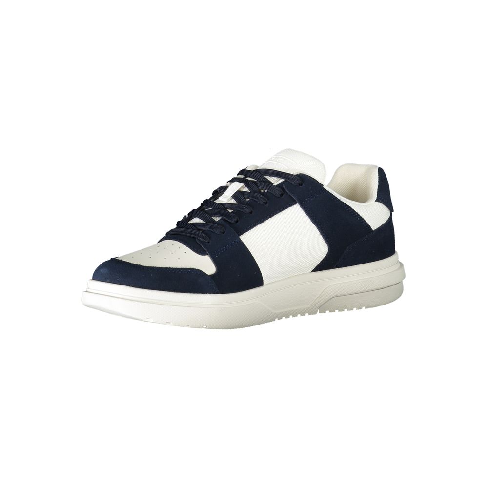 Blue Polyurethane Men Sneaker