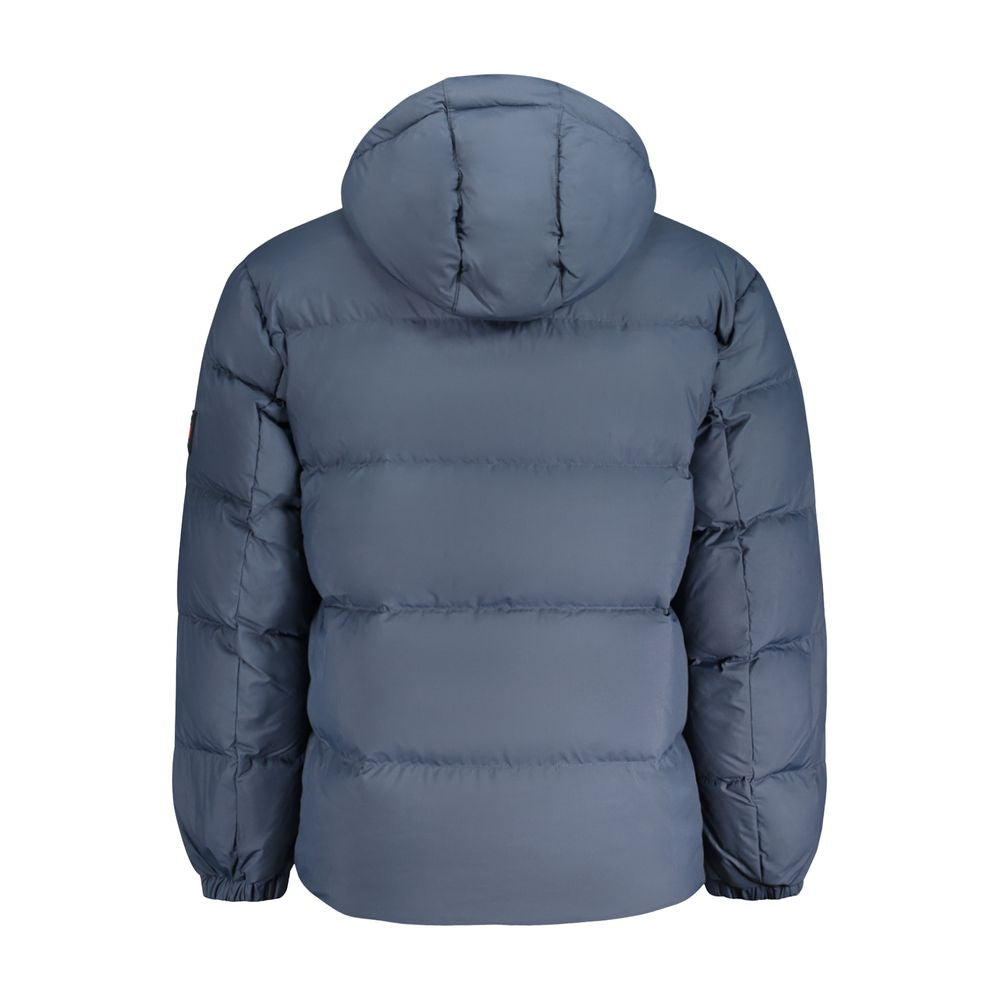Blue Polyester Men's Jacket