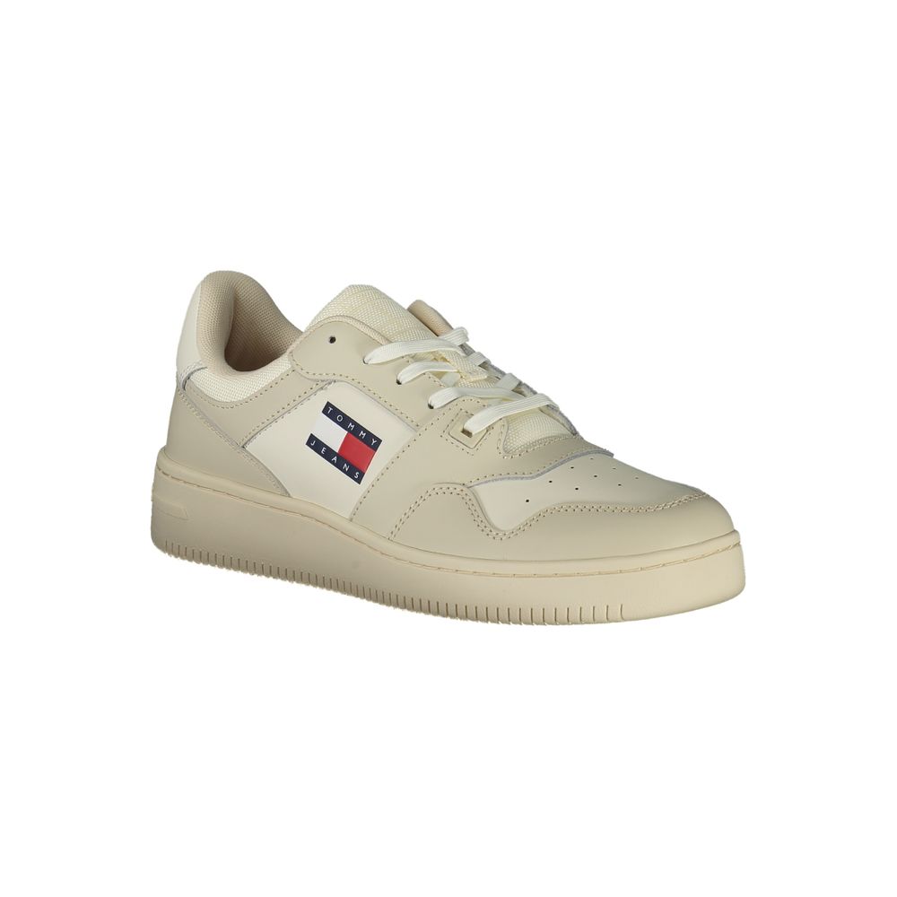 Beige Polyester Athletic Sneakers