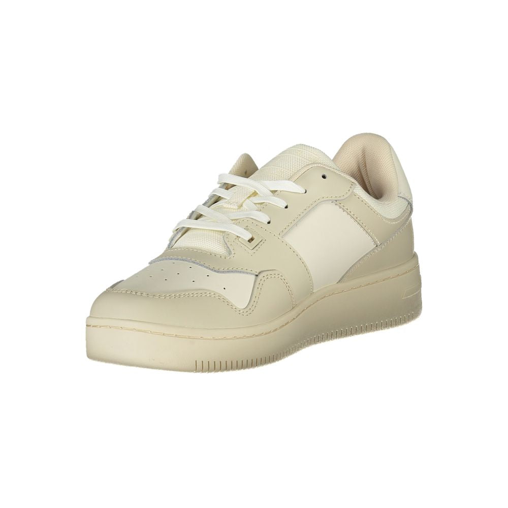 Beige Polyester Athletic Sneakers