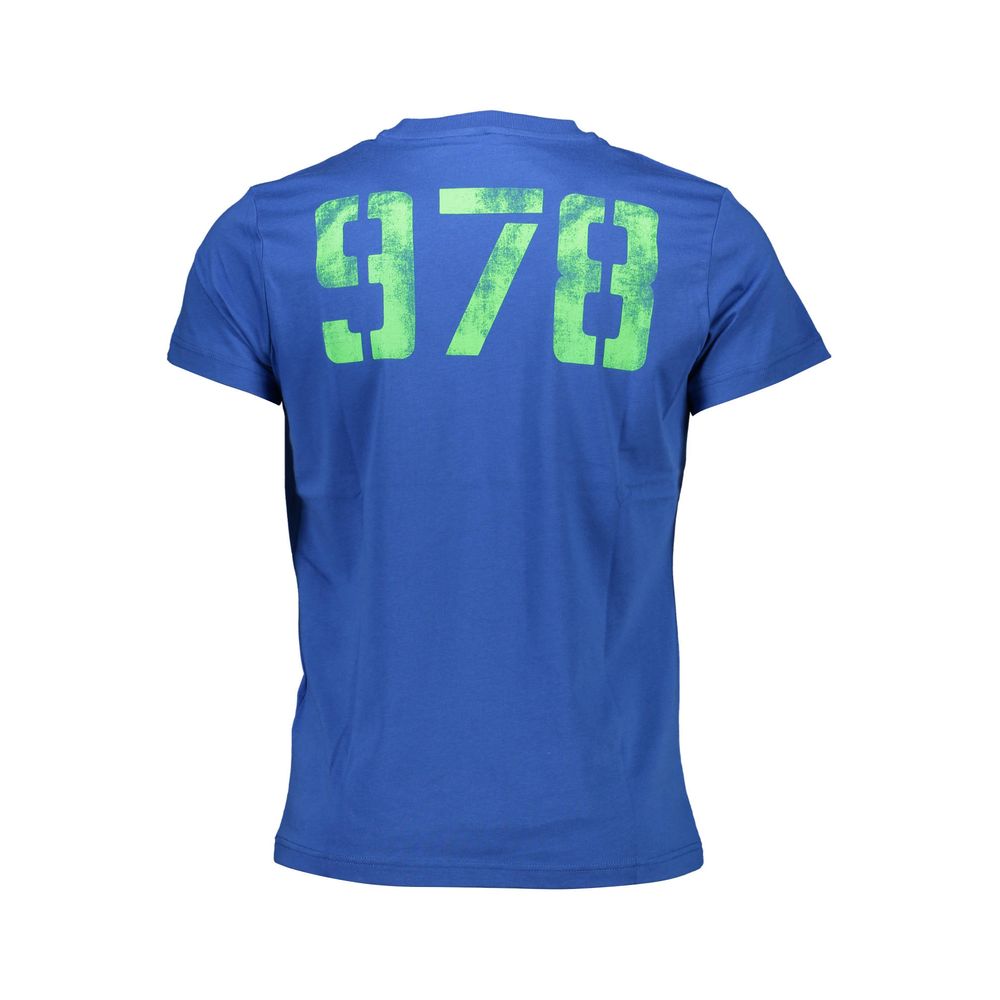 Blu Cotton Men T-Shirt