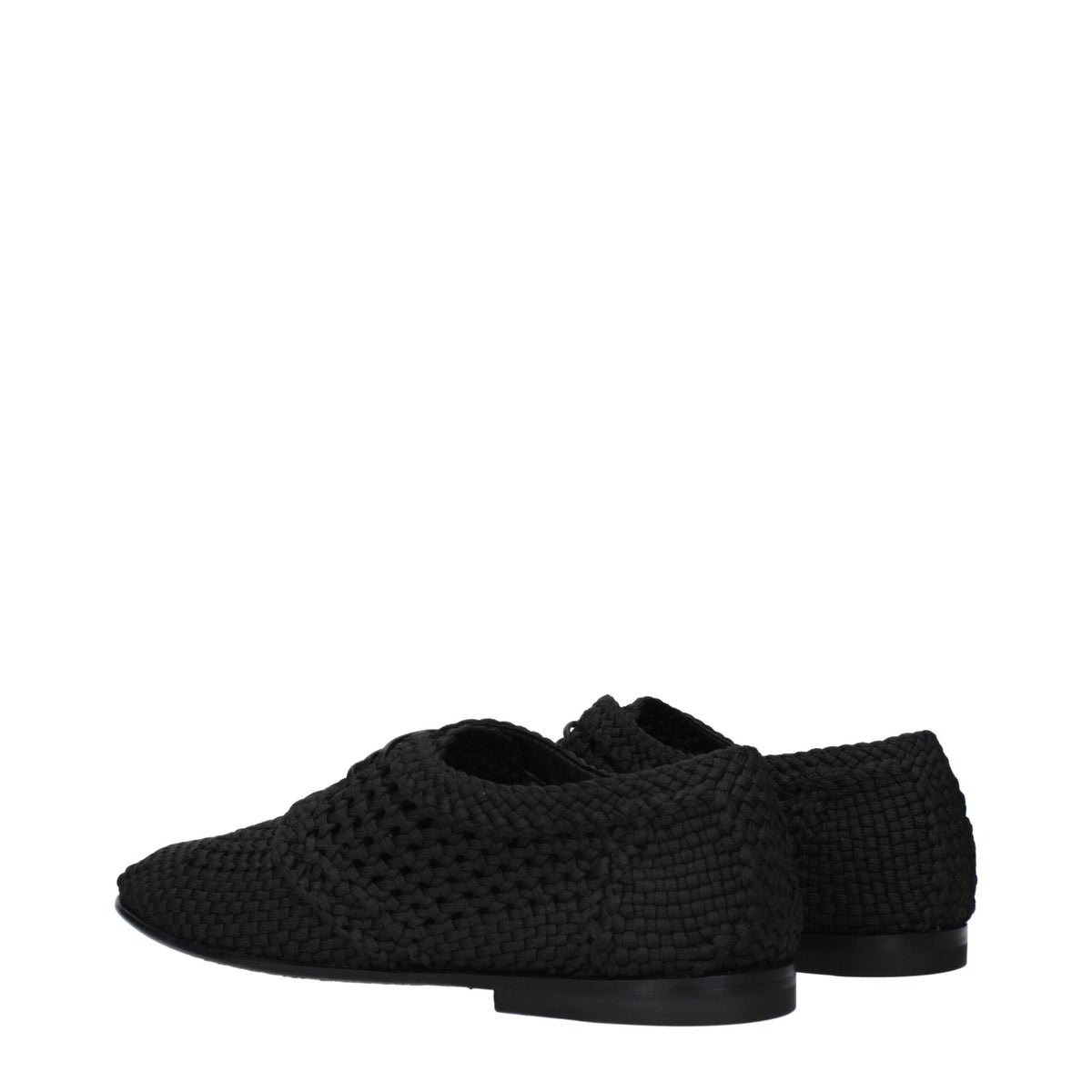 Black Fabric Oxfords And Derbies